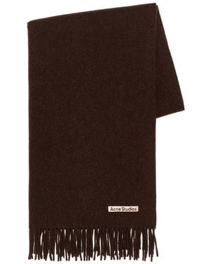 Acne Studios Classic Fringed Scarf - Purple