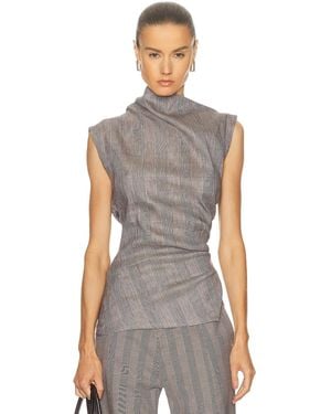 Jade Cropper Asymmetric Top - Gray