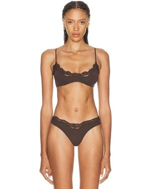 Skims Fits Everybody Lace Scoop Bralette - Brown
