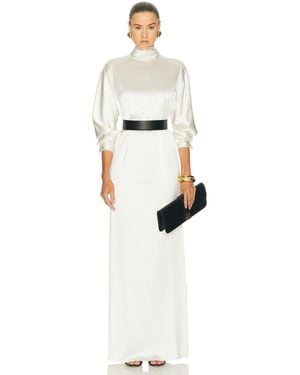 Ralph Lauren Candi Long Sleeve Gown - White