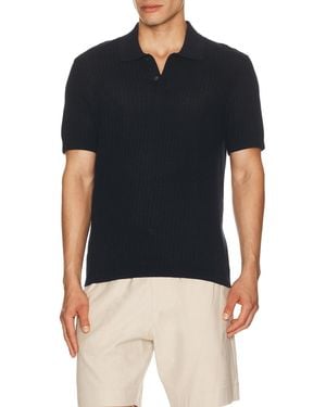 Theory Tactile Cotton Polo - Black