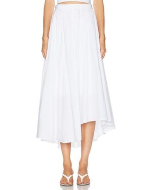 Twp Asymmetrical A-Line Skirt - White