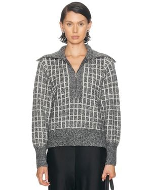 Varley Furley Half Zip Knit - Gray