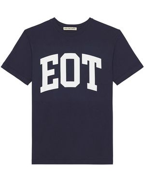 Every Other Thursday Garment Dyed Collegiate Logo Tee - Blue