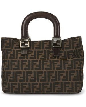 Fendi Zucca Handbag - Black