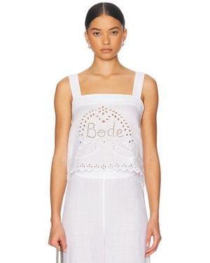 Bode Belvoir Tank Top - White