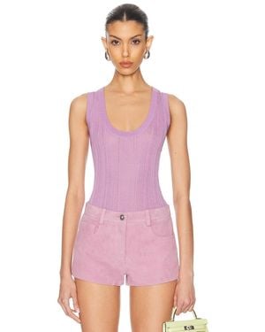 Versace Knit Tank Top - Purple