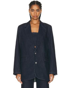 GRLFRND Sloane Denim Blazer - Blue