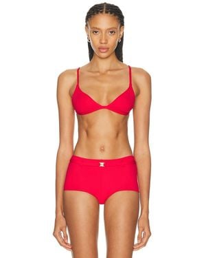 Skims Iconic Swim Triangle Bikini Top - Red