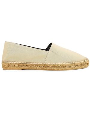 【関税＆送料込み】Saint Laurent Cotton Espadrilles Saint Laurent Cotton YSL Slip-On Espadrilles | Neiman Marcus