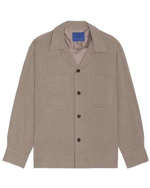 Saturdays NYC Driessen Wool Gabardine Overshirt - Brown