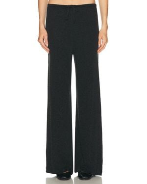Enza Costa Cashmere Jersey Easy Drawcord Pant - Black