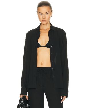 ÉTERNE Jolene Button Down Top - Black