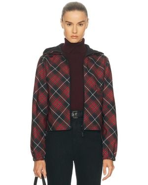 Burberry Salisbury Check Coat - Red