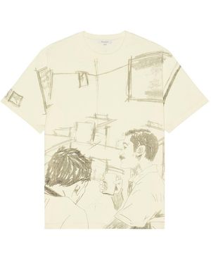JW Anderson Cafe Scene Allover Print Tee - White