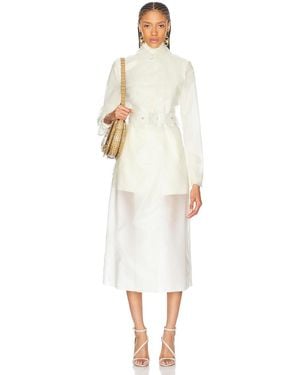 Tom Ford Technical Material Trench Coat - White