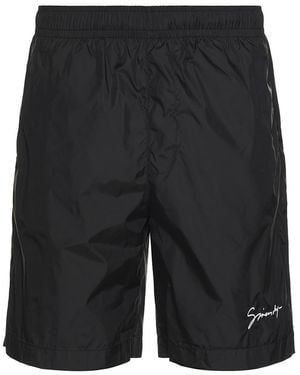 Givenchy Long Logo Embroidery Swim Short - Gray