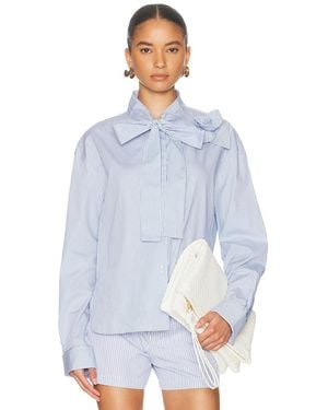 AKNVAS Flor Stripe Shirt - Blue