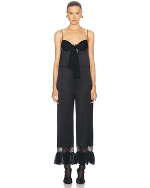 Saint Laurent Flare Leg Jumpsuit - Black