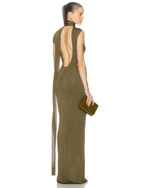 SRG Dianne Scarf Wrap Gown - Green