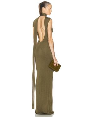 SRG Dianne Scarf Wrap Gown - Green