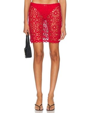 Norma Kamali Straight Mini Skirt - Red