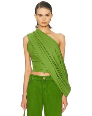 Christopher Esber Aiba Draped Jersey Tee - Green