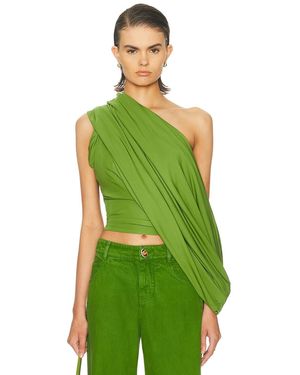 Christopher Esber Aiba Draped Jersey Tee - Green