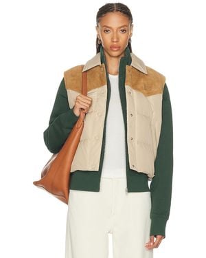 Miu Miu Tela Tec Piumino Pelle Vest - Multicolor