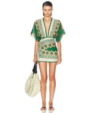 Johanna Ortiz Inundada De Color Mini Dress - Green