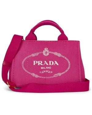 Prada Canapa Tote Bag - Pink