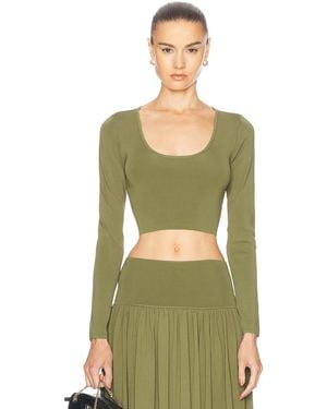 【Zimmermann】Acacia Knit Scoop ribbed-knit crop top zimmermann-Pink-Ribbed-Knit-