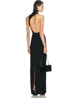 Monot Asymmetrical Open Back Dress - Black