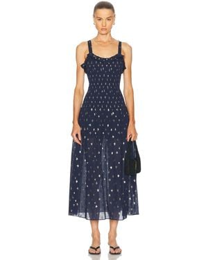 LoveShackFancy Hillaria Dress - Blue