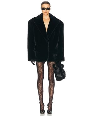 Helsa The Oslo Faux Fur Coat - Black