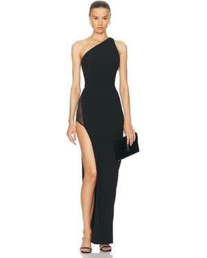 The Sei Curve Gown With Mesh Inset - Black
