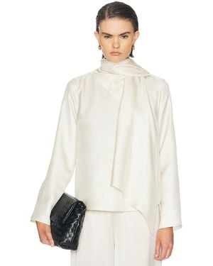 Loulou de Saison Gala Foulard Blouse - White