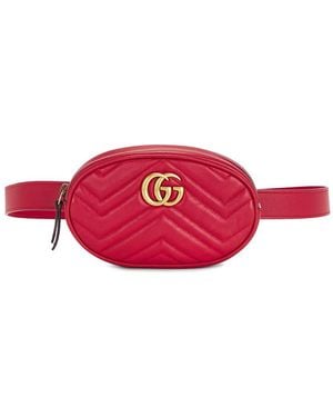 Gucci Gg Marmont Belt Bag - Red
