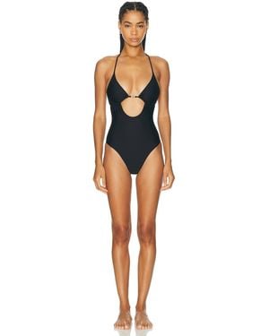 Skims Classic Swim Hardware Medallion One Piece Swimsuit - Black