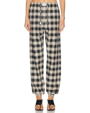 The Attico Long Check Pant - Black