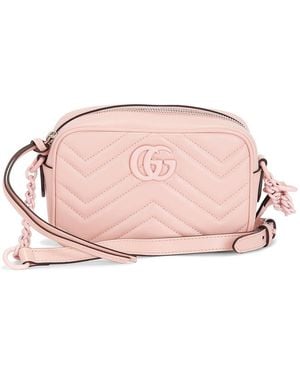 Gucci Mini Gg Marmont Shoulder Bag - Pink