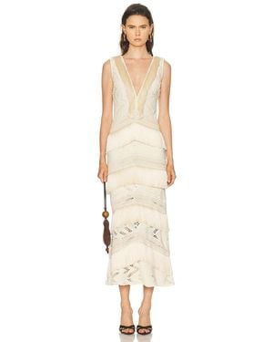PATBO Lycra Mesh Dress - White