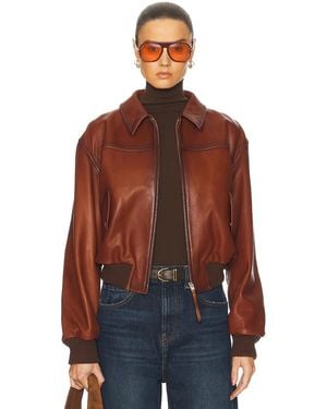 Acne Studios Loroma Leather Jacket - Red