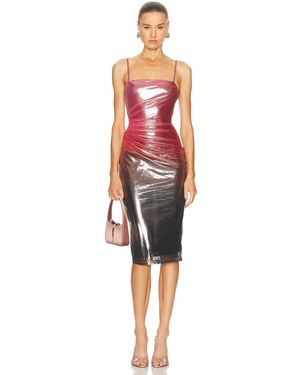 Fleur du Mal Ombre Shine Dress - Red