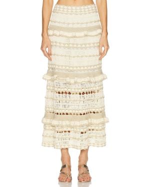 Zimmermann Wanderlust Crochet Midi Skirt - Natural
