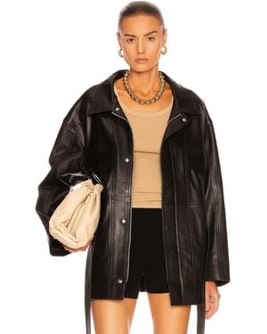 Nour Hammour Zakary Soft Leather Jacket - Black