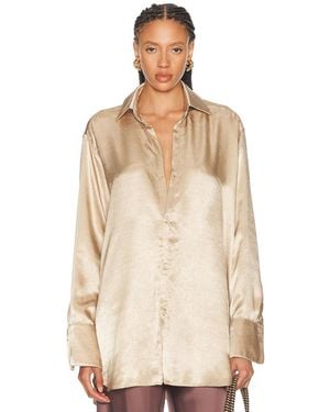 Ludovic de Saint Sernin Go To Button Down Top - Natural