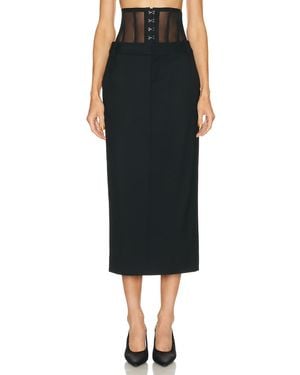 Monse Corset Pencil Skirt - Black