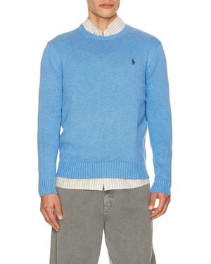 Polo Ralph Lauren Cotton Shaker Knit Crewneck Sweater - Blue