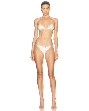 Oséree Stud Two Piece Bikini Set - White